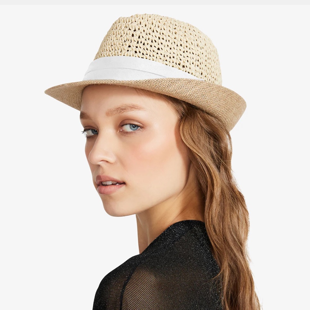 NEW Steve Madden BEACH HAT WHITE - Picture 2 of 9
